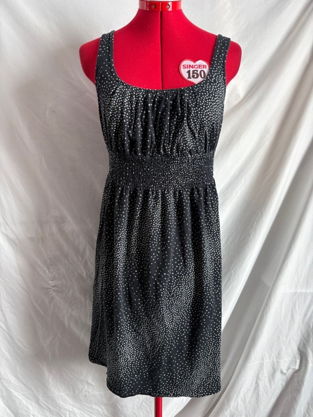 Denver Hayes Black Sleeveless Dot-Print Mini Dress MM321